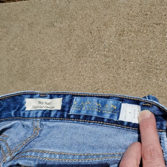 NEW  HEY SUE! UPCYCLES DROPPING SOON!! Lawman Upcycled Shorts Denim Jean - Picture 9 of 9
